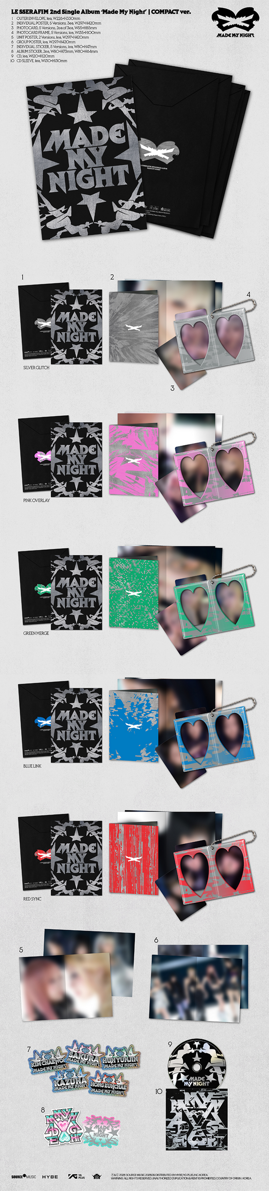 *PRE ORDER* LE SSERAFIM 2nd Single Album 'Made My Night' Weverse Global × STUDIO CHOOM Special Gift- Compact version