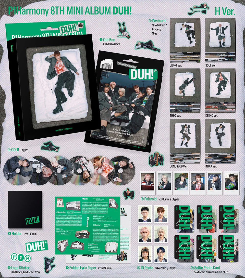 P1HARMONY - DUH! 8TH MINI ALBUM H (COMPACT) - Intak