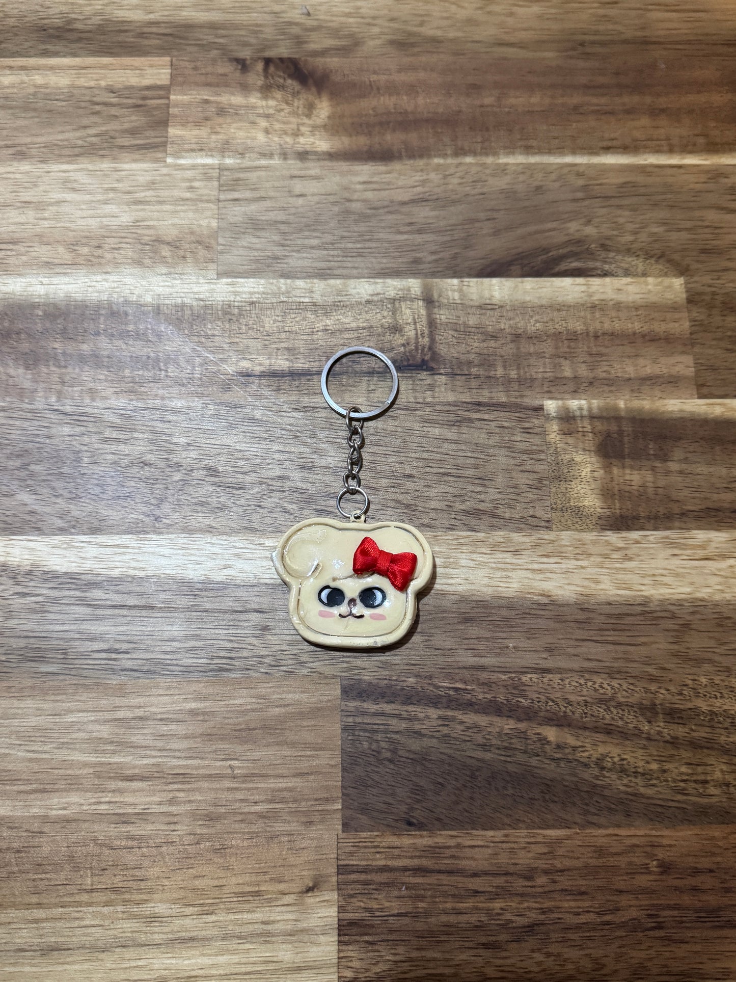 STRAY KIDS bow clay character Keychain - PuppyM