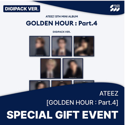 ATEEZ GOLDEN HOUR : PART.4 MINI 13TH ALBUM SOUNDWAVE GIFT DIGIPACK