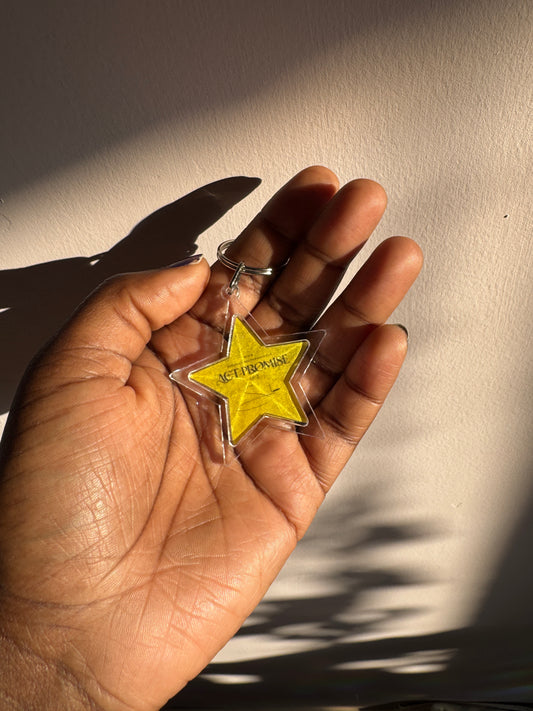 Tomorrow x Together tour confetti star keychain