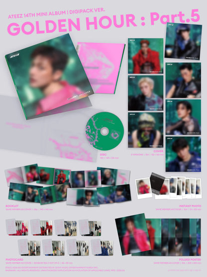ATEEZ GOLDEN HOUR : PART.5  MINI ALBUM SOLO DIGIPACK