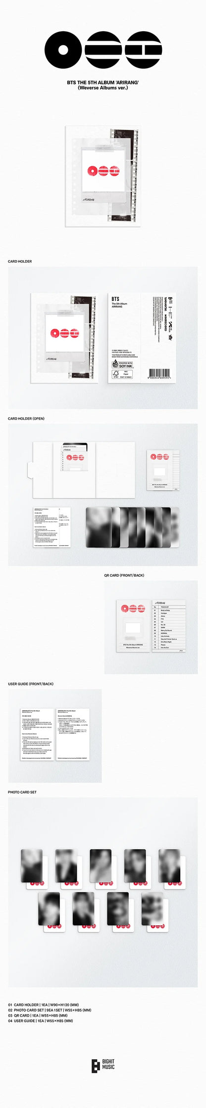 BTS ARIRANG 5TH ALBUM WEVERSE ALBUM VER