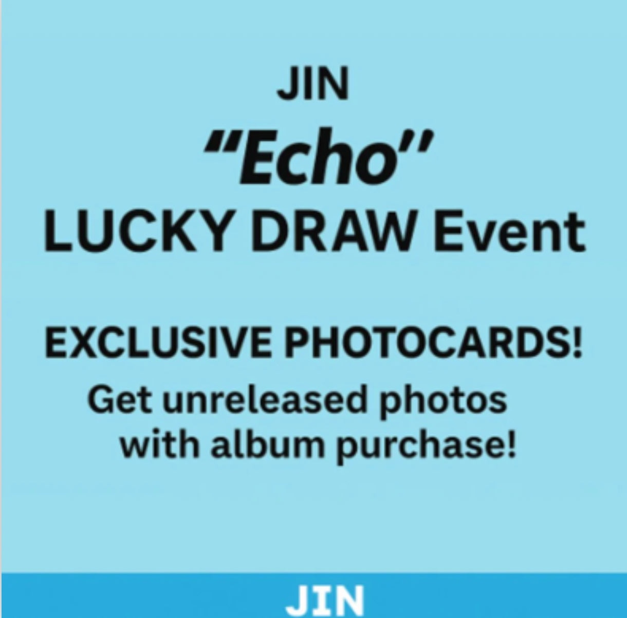 BTS JIN - ECHO 2ND SOLO MINI ALBUM LUCKY DRAWS - Beatroad