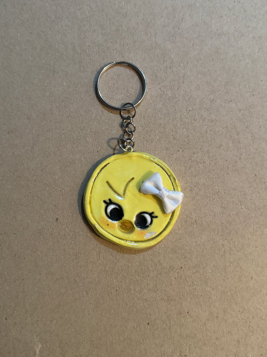 Wonky STRAY KIDS  bow clay character Keychain - BbokAri