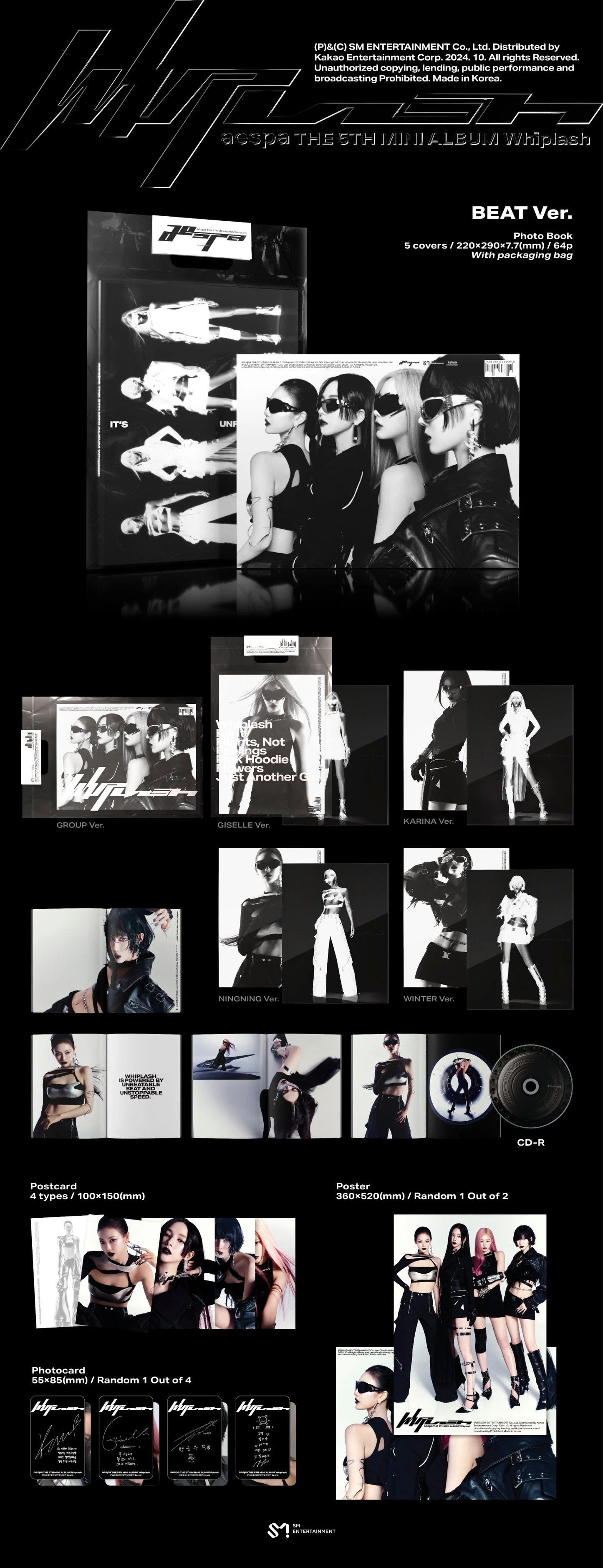 AESPA Whiplash 5th Mini Album BEAT Ver. GISELLE ver.