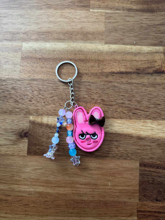 STRAY KIDS 143  bow clay character Keychain - Dwaekki